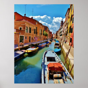 Venedig kanalaffisch poster