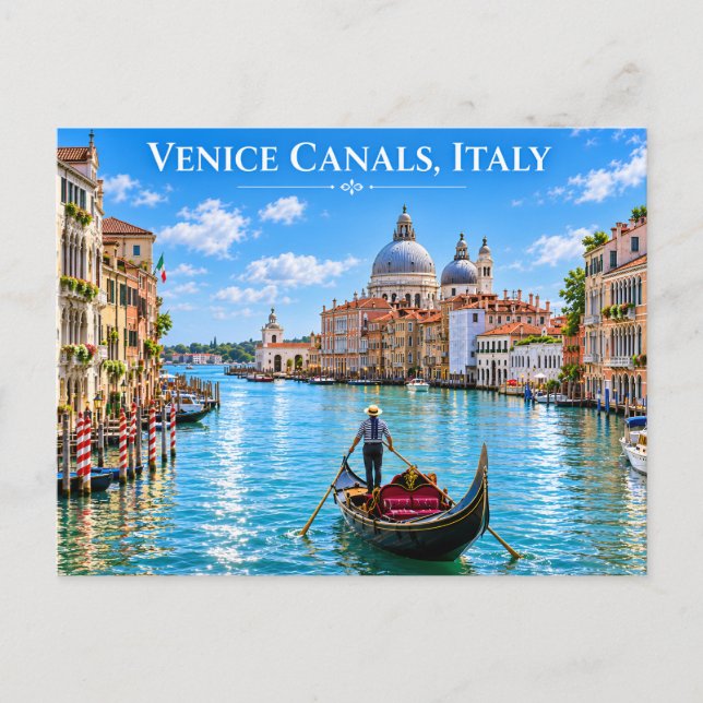 Venedig kanaler Dag Vis Kort (Framsida)