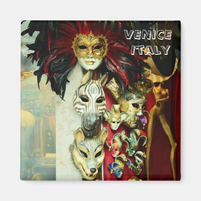 Venedig, karnival Mask - Italien (Fridge Magnet) Magnet (Framsidan)