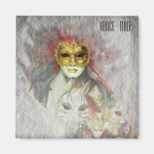 Venedig, karnival Masks No.4 Italien (Fridge Magne Magnet