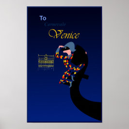 Venedig, karnival resefack poster
