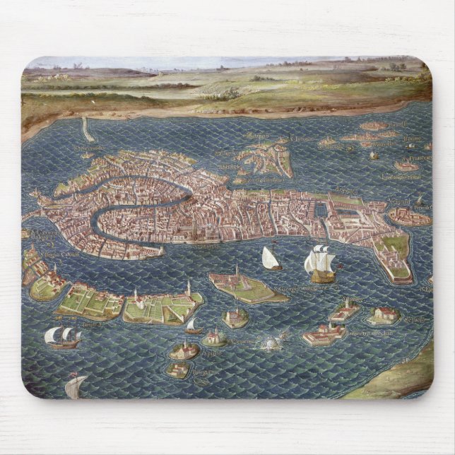 VENEDIG: KARTA 16TH ÅRHUNDRADE MUSMATTA (Framsidan)