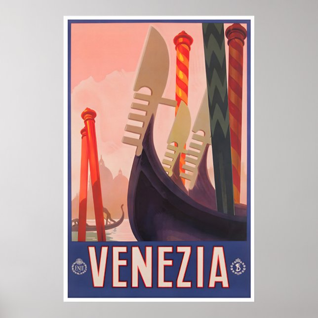 Venedig Konst Italien Resa Affisch Venezia Tryck (Framsidan)