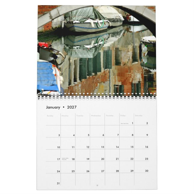 Venedig konster och arkitektur 2012 kalender (Jan 2027)