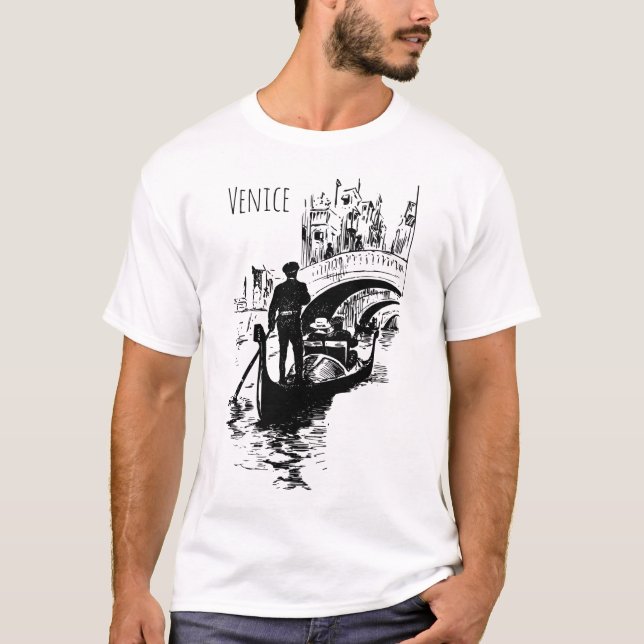 Venedig Manar T-shirt Italien Thmet Shirt (Framsida)