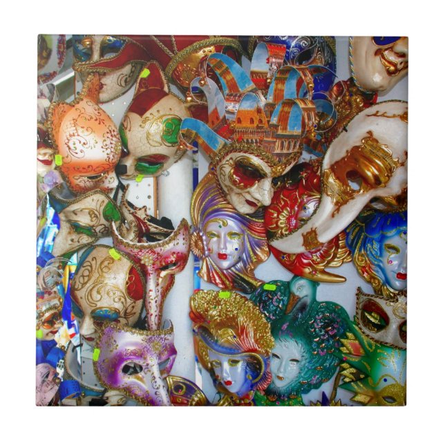 Venedig maskerar kakelplatta (Framsidan)