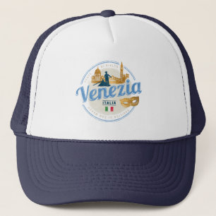 Venedig med gondolier Italien karneval vintage Keps