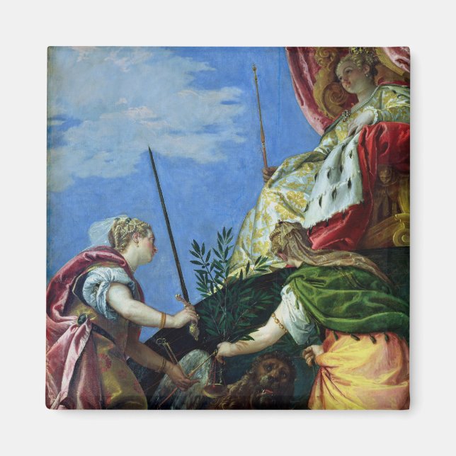 Venedig mellan rättvisa och fred magnet (Framsidan)