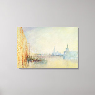 Venedig munnen av den storslagna kanalen, c.1840 canvastryck