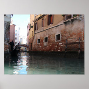 Venedig och dess kanaler - original fotoposter poster