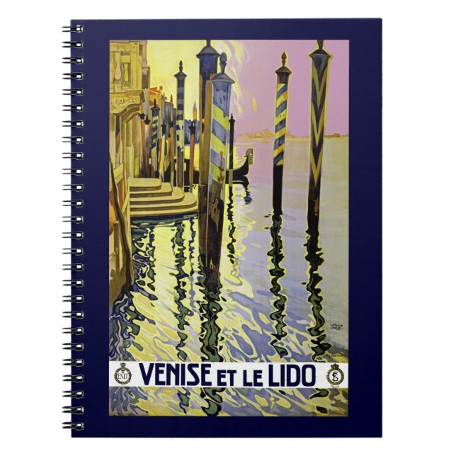 Venedig och Lido Anteckningsbok Med Spiral (Framsidan)