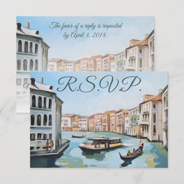 Venedig, OSA kort för målning av Italien (Fram/baksida)