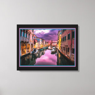 Venedig på natten Canvastryck