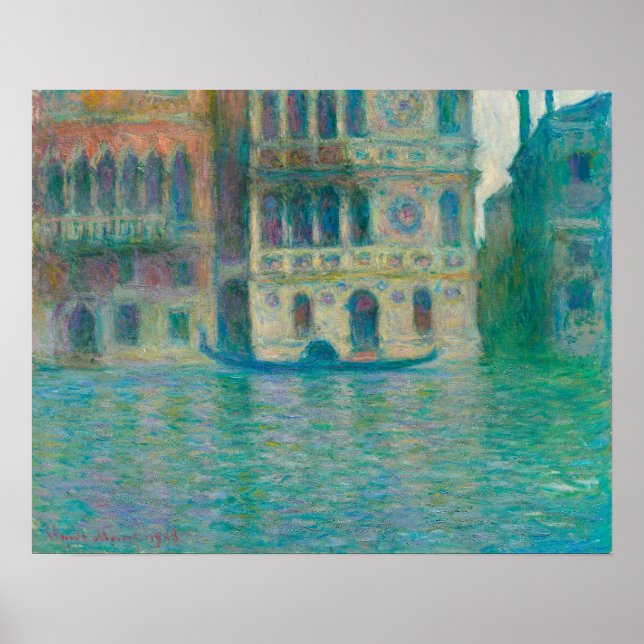 Venedig, Palazzo Dario (1908) från Claude Monet Poster (Framsidan)