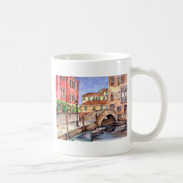 Venedig - penna och Tvätta vattenfärg Kaffemugg