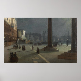Venedig: Piazzetta på natten Poster