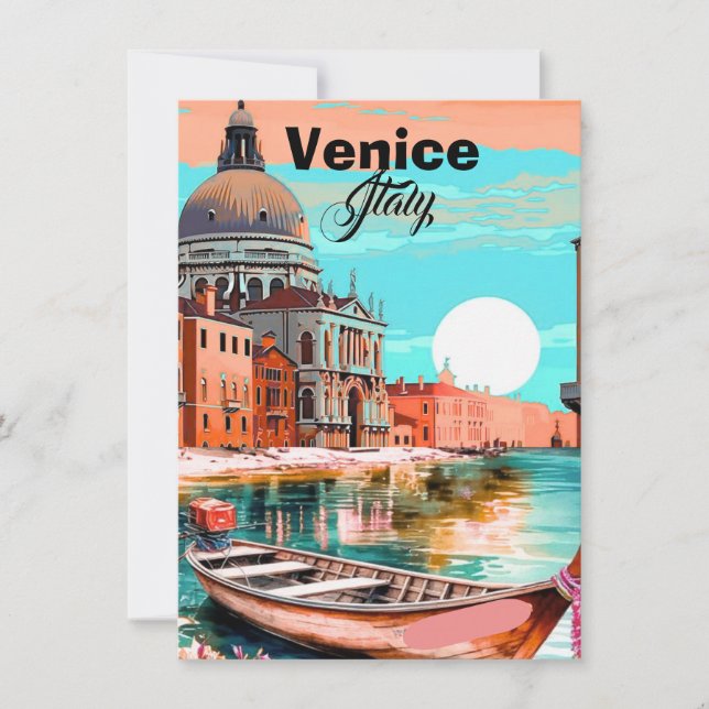 Venedig Resebrevkort Konst, Venedig Brevkort, Vene (Framsida)