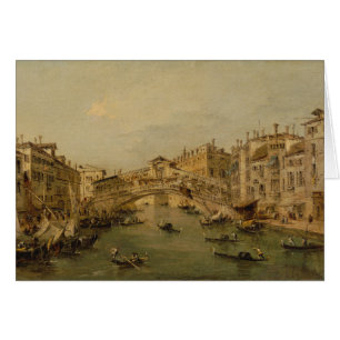 Venedig Rialtoen Hälsningskort