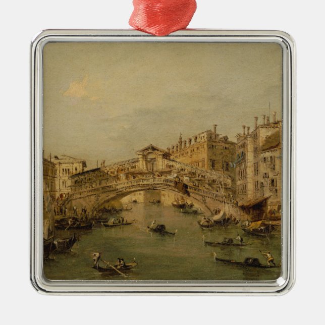 Venedig Rialtoen Julgransprydnad Metall (Framsidan)