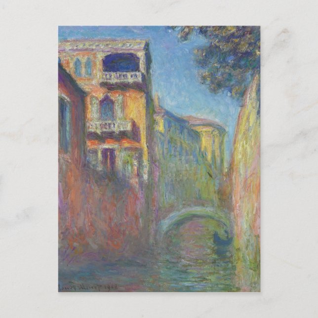 Venedig, Rio de Santa Salute av Claude Monet Vykort (Framsida)