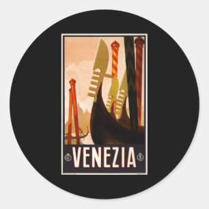 Venedig Runt Klistermärke