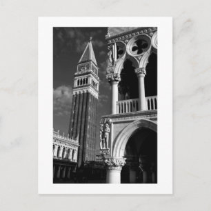 Venedig San Marco torn & Dogeslott Vykort