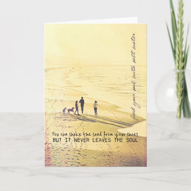 VENEDIG SOLUPPGÅNG Grattulationskort Tack Kort (Framsida)