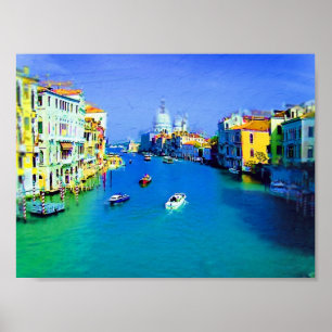 Venedig som målar affischen poster