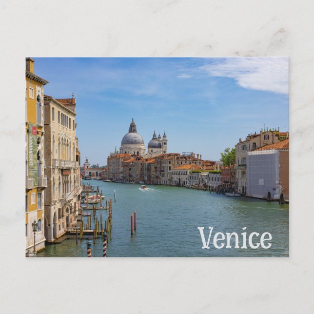 Venedig Stora Kanalen Italien Vykort (Framsida)