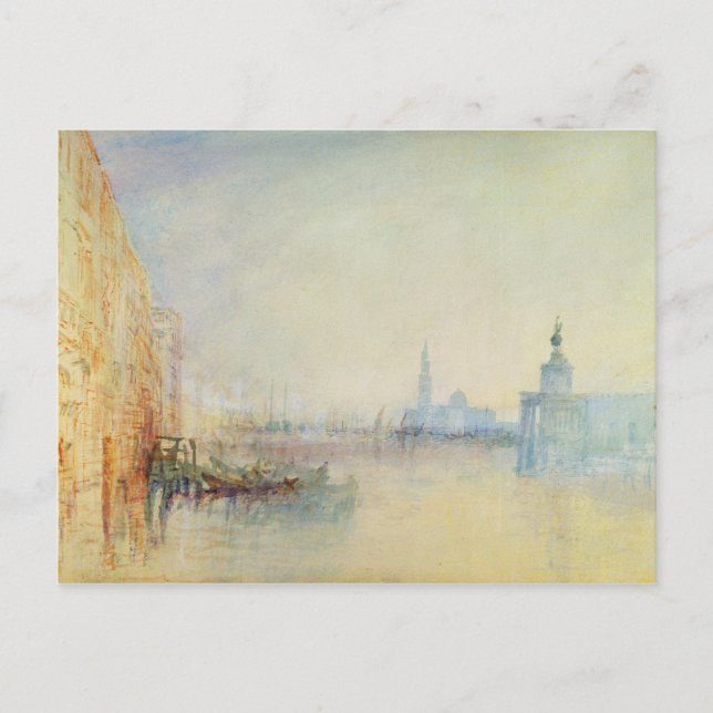 Venedig, Storkanalens mun, c.1840 (w/c) Vykort (Framsida)