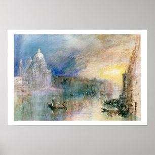 Venedig: Storslagen kanal med Santa Maria Poster
