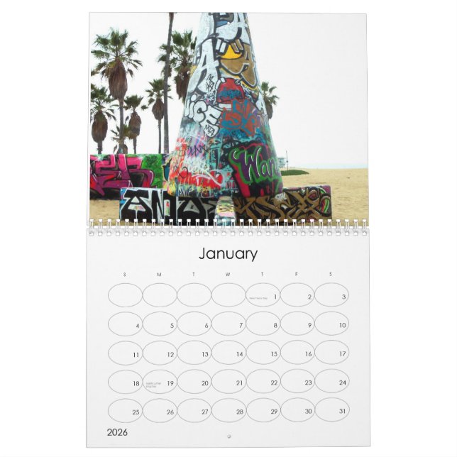 Venedig strandkalender kalender (Jan 2026)