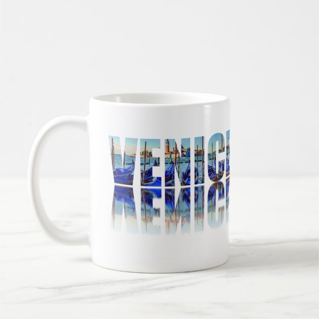 Venedig text med eftertanke kaffemugg (Vänster)