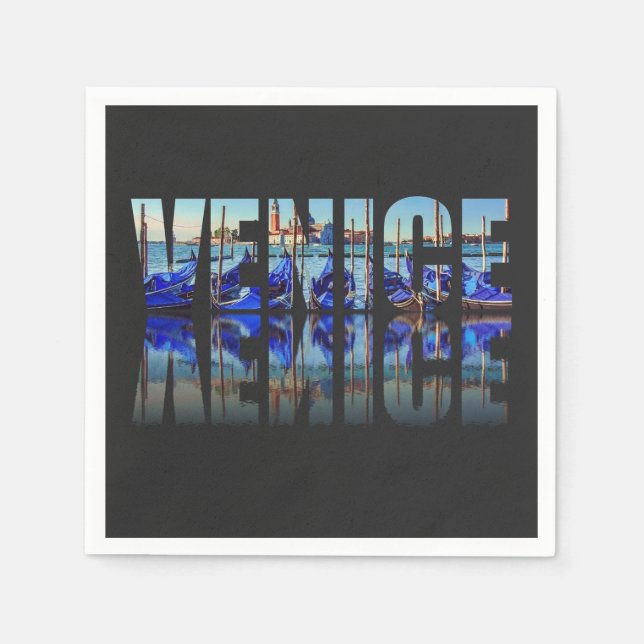 Venedig text med eftertanke pappersservett (Framsidan)