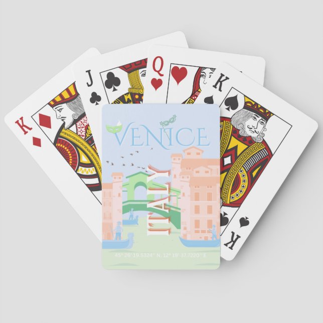 Venedig Travel Art, Italien, Travel Art Casinokort (Baksidan)
