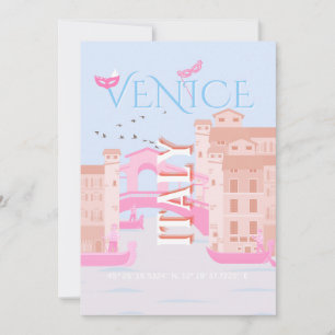 Venedig Travel Art, Italien, Travel Art Julkort