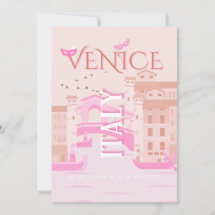 Venedig Travel Art, Italien, Travel Art, Pastel Julkort