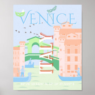 Venedig Travel Art, Italien, Travel Art Poster