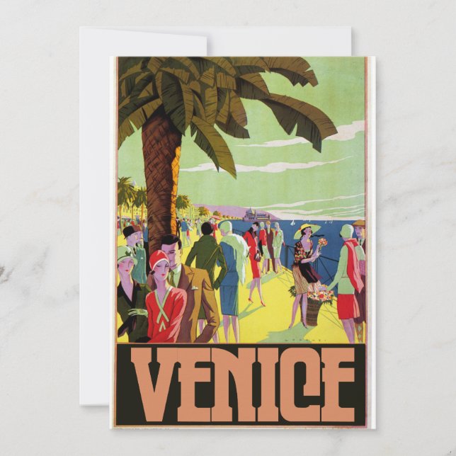 Venedig Travel Artwork Inbjudningar (Framsida)