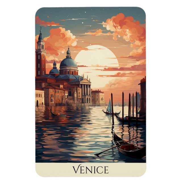 Venedig | Vackal Canal Artwork Magnet (Vertikal)