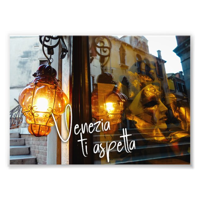 Venedig väntar på dig! Italien, Venedig-aspetta Fototryck (Framsidan)