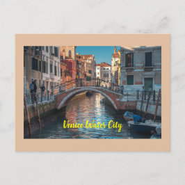 Venedig Vattenstaden Rom Vykort