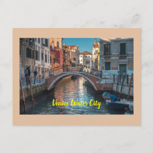 Venedig Vattenstaden Rom Vykort