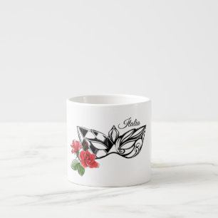 *~* Venedig Venetian Mask och Ro Italien Italia Espressomugg