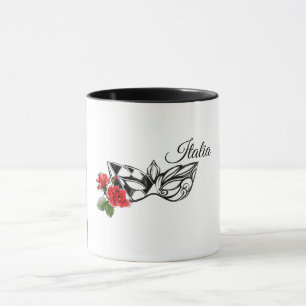 *~* Venedig Venetian Mask och Ro Italien Italia Mugg