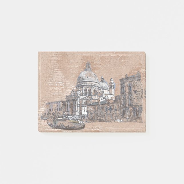 Venedig, Venezia, Italien semesterpresent, semeste Post-it Block (Framsida)