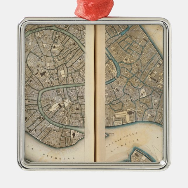 Venedig Venezia Venedig Julgransprydnad Metall (Framsidan)