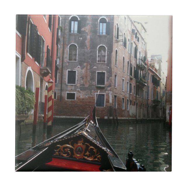 Venedig via gondolen kakelplatta (Framsidan)