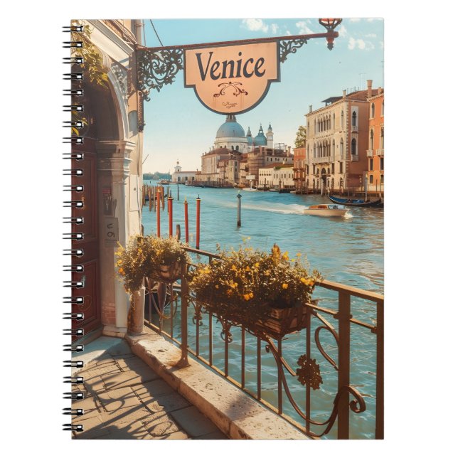 Venedig vintage Fotografi Anteckningsbok (Framsidan)