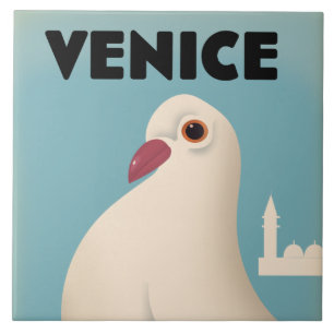 Venedig Vintage-stil reseaffisch Kakelplatta